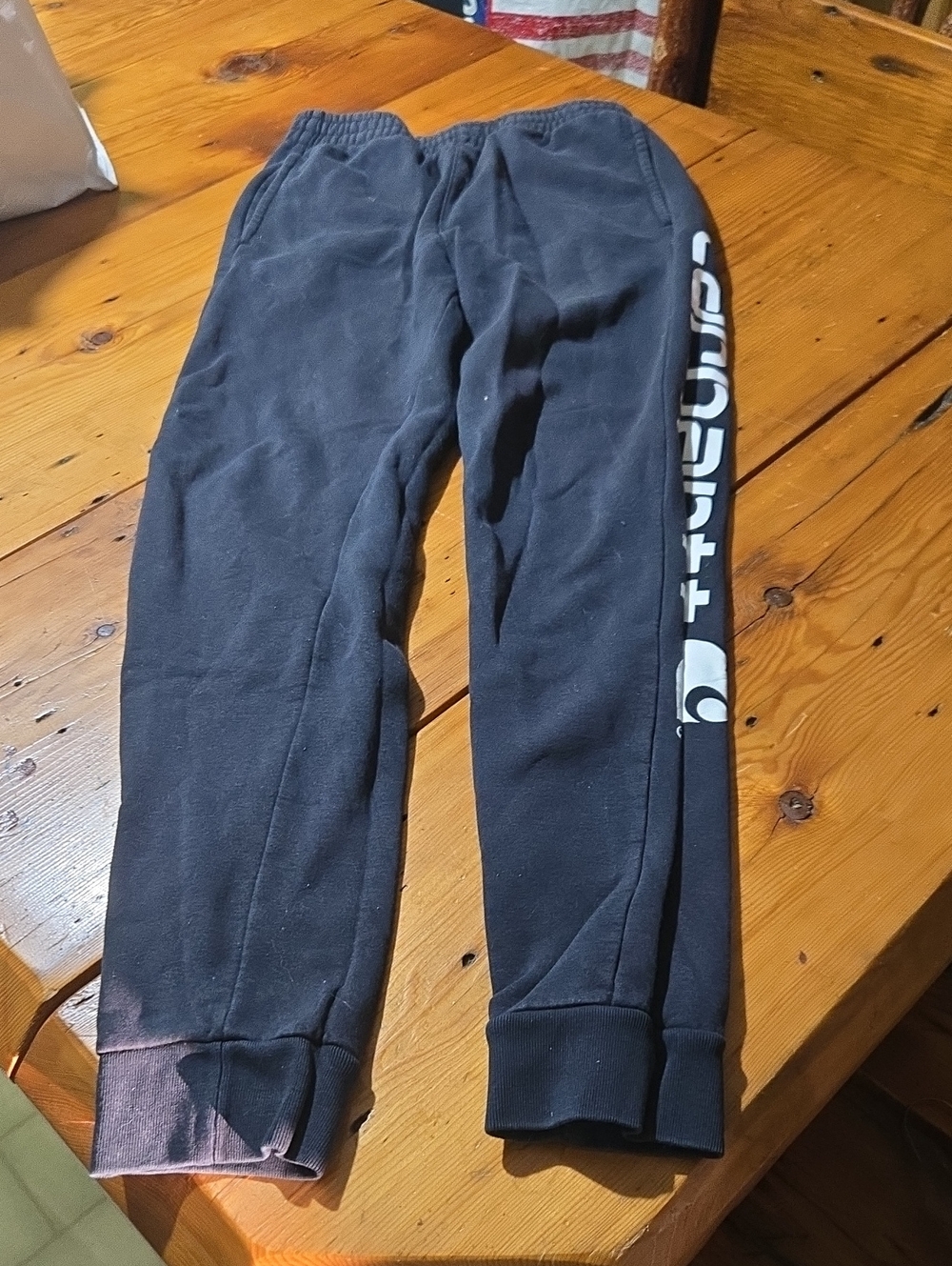 Carhartt Black Kids Side-Logo Joggers Sz Xl